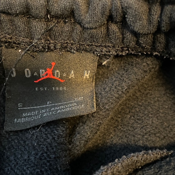 Jordan Mens  Black Sweatpants with Logo - Picture 3 of 6